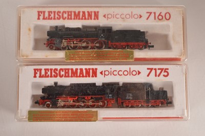 Lot 26 - Fleischmann Piccolo N Gauge German Steam Locomotives with Tenders (2)