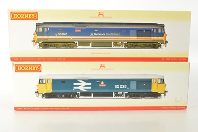 Lot 71 - Pair of boxed Hornby 00 gauge Class 50 BR Diesel Locomotives (2)
