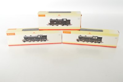 Lot 84 - Hornby 00 Gauge boxed BR weathered black Thompson L1 2-6-4 and Class N2 0-6-2 Tank Engines (3)