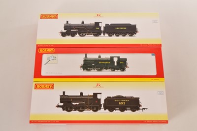 Lot 141 - Hornby 00 Gauge boxed SR black Steam Locomotives (3)