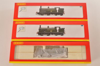 Lot 146 - Hornby 00 Gauge boxed SR green Class M7 0-4-4 Tank Locomotives (3)