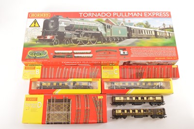 Lot 165 - Hornby 00 Gauge Tornado Pullman Express Set and additional Coaches and Track Packs