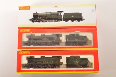Lot 174 - Hornby 00 Gauge boxed  BR green Castle Class Locomotives and Tenders all with decoders fitted (3)