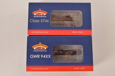 Lot 211 - Bachmann boxed 00 Gauge BR black and  London Transport maroon Pannier Tanks (2)