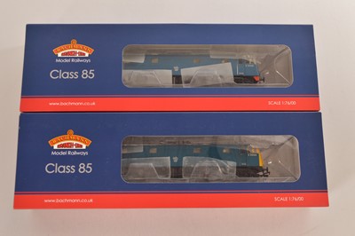 Lot 212 - Pair of Bachmann boxed 00 Gauge BR blue Class 85 AL5 Bo-Bo electric Locomotives (2)