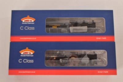 Lot 218 - Bachmann boxed 00 Gauge SR and BR black C Class 0-6-0 Locomotives and Tenders (2)