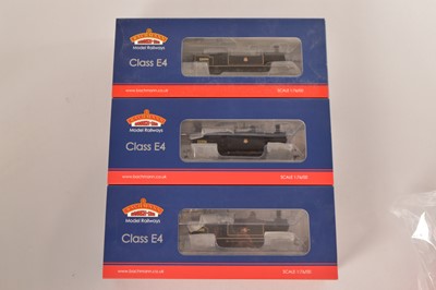 Lot 228 - Three Bachmann boxed 00 Gauge BR black Class E4 0-6-2 Tank Locomotives (3)