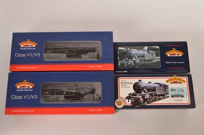 Lot 238 - Bachmann boxed 00 Gauge BR black and green Class V3 0-6-2 Tank Locomotives (4)