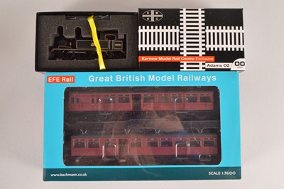 Lot 311 - Kernow MRC 00 Gauge boxed Adams 02 Tank and Bachmann/EFE LSWR 2-Car Gate Stock Set (2)