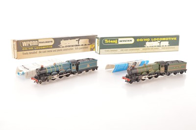 Lot 372 - Wrenn 00 Gauge boxed BR blue and green Castle Class 4-6-0 Steam Locomotives and Tenders (2)