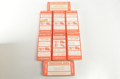 Lot 423 - ABS Models Streetscene Series boxed 00 Gauge Vehicle kits (8)