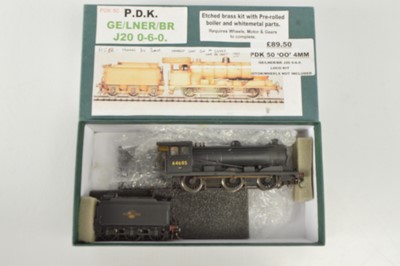Lot 426 - P D K Model 00 Gauge kitbuilt GE/LNER/BR Class J20 0-6-0 Locomotive and Tender
