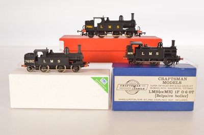 Lot 433 - Three 00 Gauge LMS black kitbuilt Tank Locomotives (3)