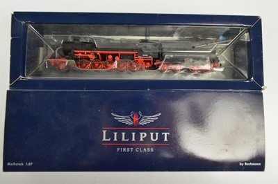 Lot 453 - Liliput HO Gauge L 105202  DB black Class 52 2523 2-10-0 Steam Locomotive and bogie tender