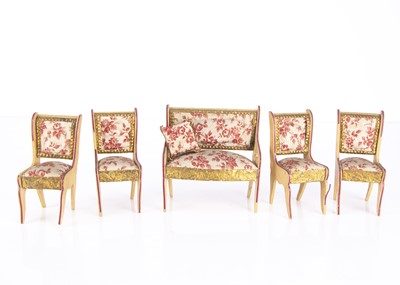 Lot 830 - A German larger scale dolls’ house chairs