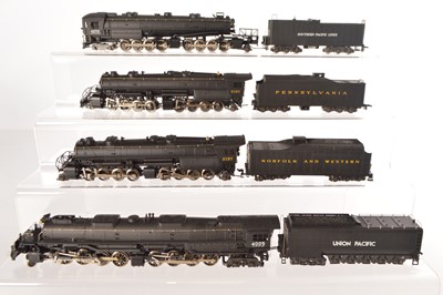 Lot 495 - Rivarossi Archive HO Gauge American Steam Locomotives with Tenders (4)