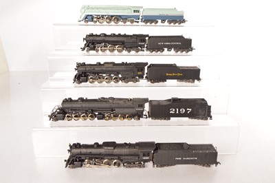 Lot 500 - Rivarossi Archive HO Gauge American Steam Locomotives with Tenders (5)