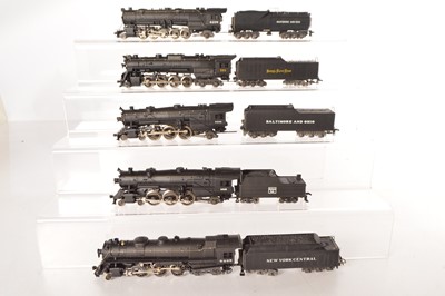 Lot 503 - Rivarossi Archive HO Gauge  American Steam Locomotives with Tenders (5)