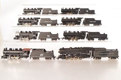 Lot 507 - Rivarossi Archive HO Gauge American Steam Locomotives with Tenders (8)