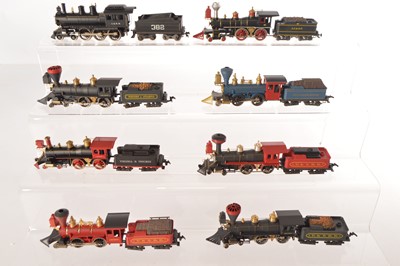 Lot 514 - Rivarossi Archive HO Gauge Old Time American Steam Locomotives with Tenders (8)