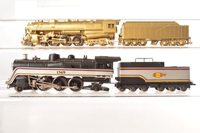 Lot 517 - Rivarossi Archive HO Gauge American Gold Series and Brass Bodied Steam Locomotives with Tenders (2)