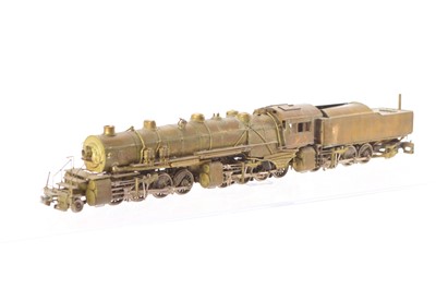 Lot 530 - LM Blum Models unpainted Brass HO Gauge Erie Railroad 2-8-8-8-2 Triplex Locomotive and  Tender