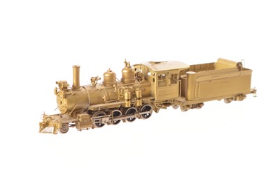 Lot 534 - Key Imports Samhongsa Korea unpainted Brass HOn3 Gauge Denver and Rio Grande Western 2-8-0 Locomotive and 8-wheel bogie tender