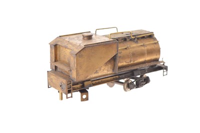 Lot 537 - An unpainted Brass HO Gauge Vanderbilt style 8-wheel bogie Tender