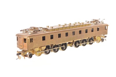 Lot 538 - NJ Custom Brass Kumata Japan Pennsylvania RR unpainted Brass HO Gauge FF-1 2-6-6-2 Box Motor Electric Car