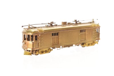 Lot 542 - E-Suydam & Co built by Orion Japan unpainted Brass HO Gauge Pacific Electric wood Box Motor Coach