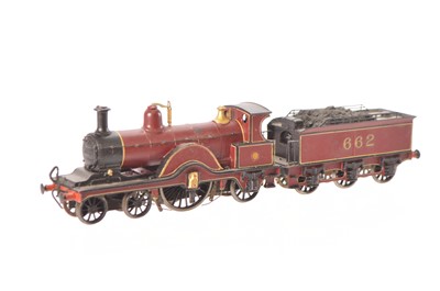 Lot 563 - 00 Gauge Midland maroon Johnson 'Spinner' 4-2-2 662 Locomotive and Tender