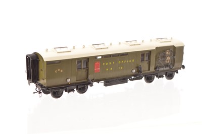 Lot 595 - Rocar R&V Cooper Dec 1990 EM Gauge Highland Railway green GR Post Office Coach No 10