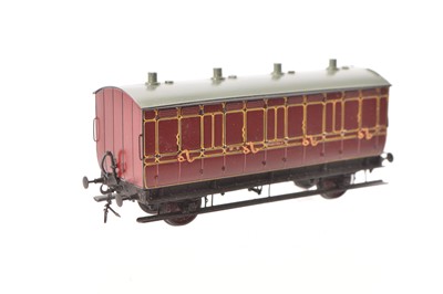Lot 596 - Lawrence Scale Models 2/1/87 DC Models kitbuilt 00 Gauge Midland Railway maroon 4-wheel Parcel Van