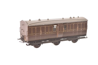 Lot 603 - Painter 1995 kitbuilt 00 Gauge LBSC brown 6-wheel Luggage Van