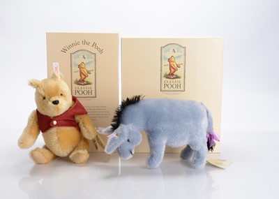 Lot 11 - Two Steiff limited edition Eeyore and Pooh Bear soft toys from the Classic Pooh Collection