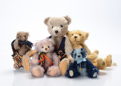 Lot 30 - Five collectors teddy bears