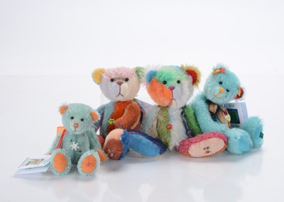 Lot 64 - Four Haven Bears miniature artist designed teddy bears by Alison Beal