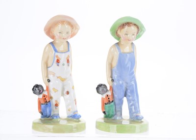 Lot 90 - Two Royal Doulton 'Golliwog' porcelain figures