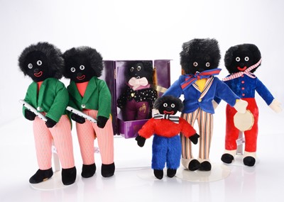 Lot 92 - Six Merrythought Golly soft toys