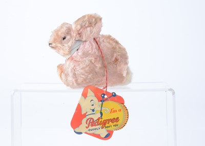 Lot 123 - A 1950s small Pedigree pink rabbit