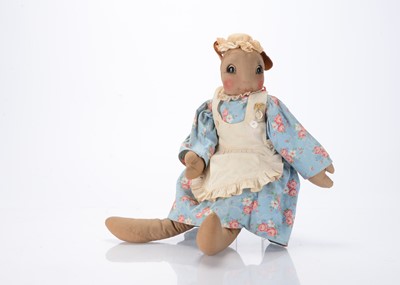 Lot 126 - A Georgene Averill Company nurse Jane Fuzzy Wuzzy muskrat  from Uncle Wiggily, 1940s