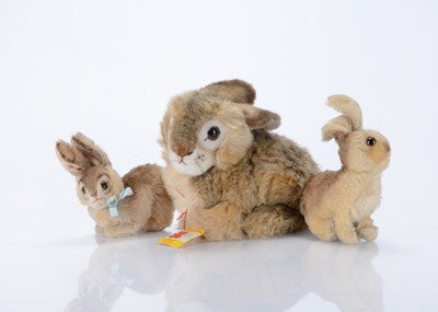 Lot 142 - Three Steiff post-war rabbits