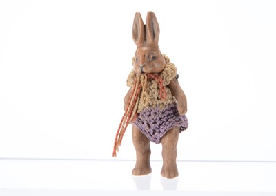 Lot 152 - A Hertwig bisque boy rabbit dolls’ house doll