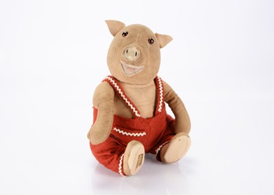 Lot 154 - A 1930s Merrythought happy pig doll