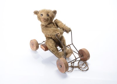 Lot 169 - A rare 1st World War British United Toy Manufacturing Co. (Omega) Coaster teddy bear