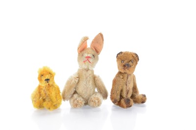 Lot 207 - Three post-war Schuco miniature teddy bears/rabbit