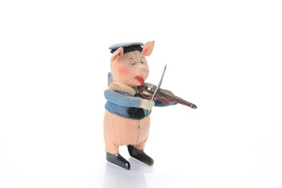 Lot 208 - A 1930s Schuco clockwork Walt Disney’s Silly Symphony The Three Little Pigs pig