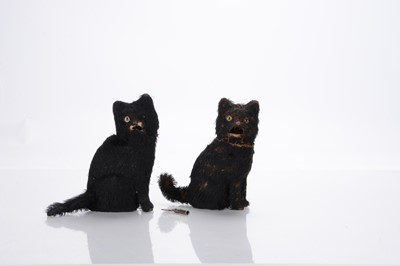 Lot 211 - Two German clockwork black cats