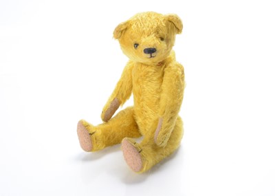 Lot 276 - A 1920s bright golden mohair teddy bear