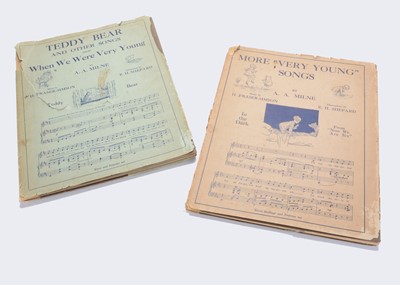 Lot 296 - Two A.A. Milne 'Teddy Bear and Other Songs' music books.